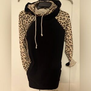 Double hooded sweatshirt